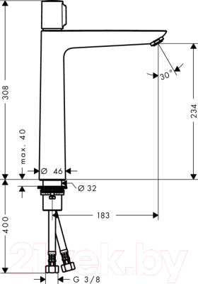 Смеситель Hansgrohe Talis Select E 240 71753000