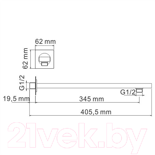 Душевой кронштейн Wasserkraft A090