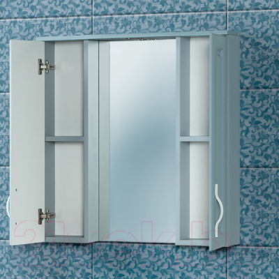 Шкаф с зеркалом для ванной Акваль Классик / В2.6.04.8.1.0