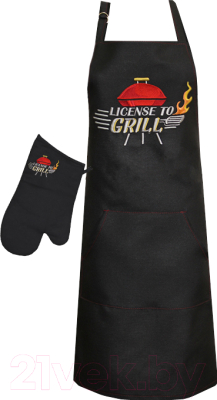 Набор кухонного текстиля MATEX License To Grill 05-872 (черный)