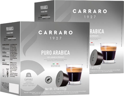 Кофе в капсулах Carraro Puro Arabica стандарта Dolce Gusto 2 пачки / 150079 (16x7г) - 