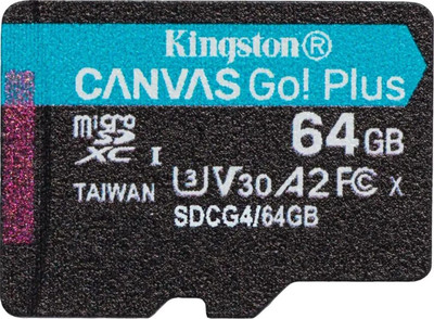 Карта памяти Kingston Canvas Go! Plus microSDXC UHS-I U3 64GB / SDCG4/64GBSP