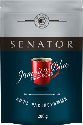 Кофе растворимый SENATOR Jamaica Blue Americano (200г, дойпак) - 