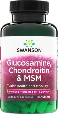 Хондропротектор Swanson Glucosamine Chondroitin&Msm-Highest Strength 3in1 Formula