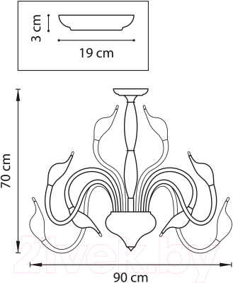 Люстра Lightstar Cigno Collo 751184