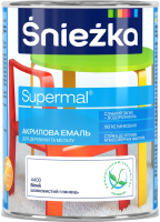 Эмаль Sniezka Supermal акриловая для ПВХ (750мл, белый) - 