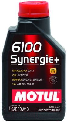Моторное масло Motul 6100 Synergie+ 10W40 / 101487 (1л)