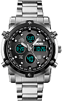 Часы наручные мужские Skmei 1389-1 (черный/серебристый) - 