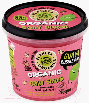 

Скраб для тела Planeta Organica, Guava Bubble Gum Skin Super Food полирующий