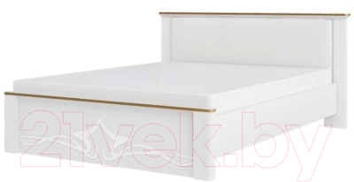 Двуспальная кровать Мебель-Неман Либерти МН-313-01-180 (белый/белый полуглянец)