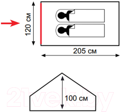 Палатка Tramp Bluebird 2 V2 / TTT-015