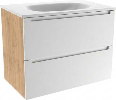 Тумба с умывальником ЗОВ Дион 70 D70LHO0M9003MKV5 + Oliveeka Flow F70W