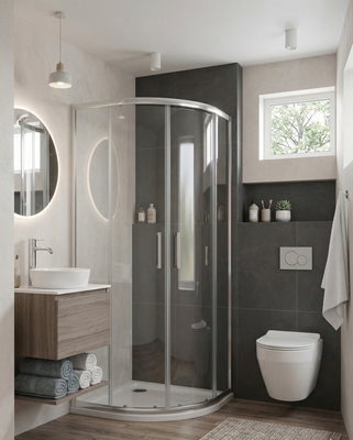 Душевой уголок Axus Rondo 90x90 + душевой поддон Rondo 90x90 / k0025 - 