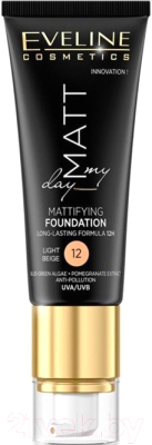 

Тональный крем Eveline Cosmetics, Matt My Day №12 Light Beige