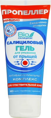 

Гель для умывания, Салициловый от прыщей для чувствительной кожи