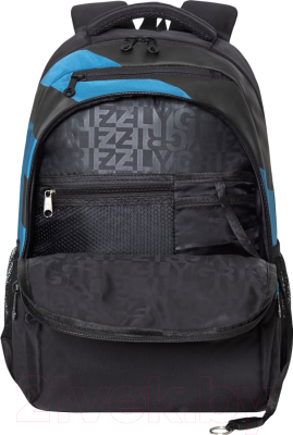 Школьный рюкзак Grizzly RU-924-1 (джинсовый)