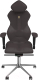 Кресло офисное Kulik System Royal азур (серый с подголовником) - 