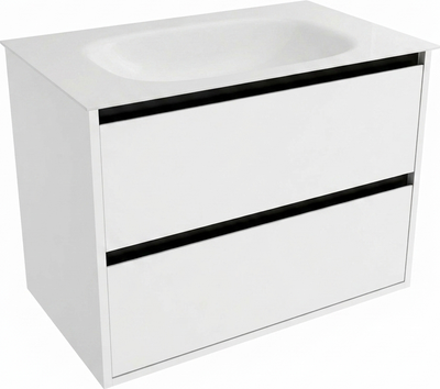 Тумба с умывальником ЗОВ Парма 100 / P100LWP0MWMC1B + Oliveeka Flow F100W