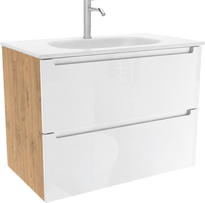 Тумба с умывальником ЗОВ Дион 70 / D70LHO0M9003GKV5 + Oliveeka Flow F70WF