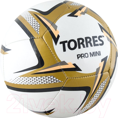 Футбольный мяч Torres Pro Mini / F31910 (белый/черный/золотой)