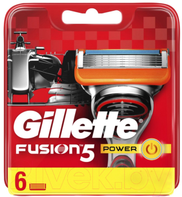 Набор сменных кассет Gillette Fusion Power (6шт)