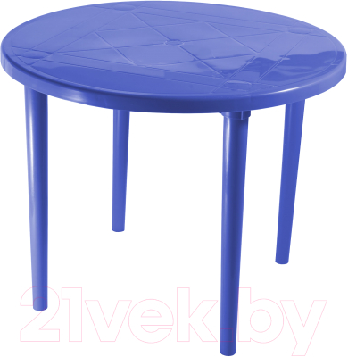 Стол пластиковый Стандарт Пластик Групп Круглый 90 (синий)