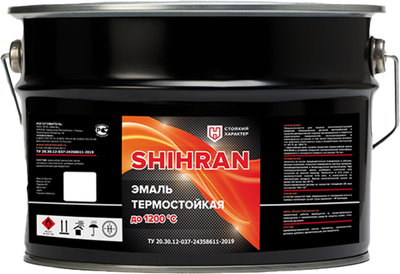 Эмаль SHIHRAN Термостойкая до 1200C (10кг, черный) - 