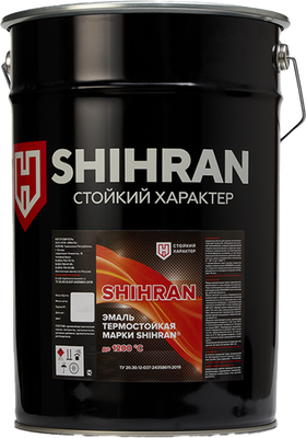 Эмаль SHIHRAN Термостойкая до 1200C (25кг, черный) - 