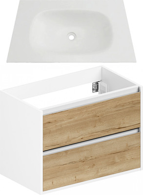 Тумба с умывальником ЗОВ Парма 100 / P100LWP0MHMC1A + Oliveeka Flow F100WF