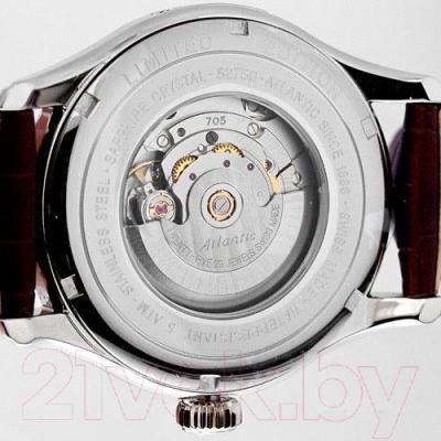Часы наручные мужские ATLANTIC Worldmaster Lusso 52750.41.45R - видимый механизм