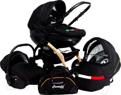 Детская универсальная коляска Dada Paradiso Group Carmelo Design 3в1 (Black) - общий вид