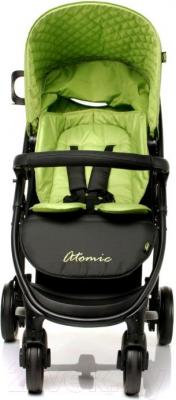 Детская прогулочная коляска 4Baby Atomic (зеленый) - вид спереди