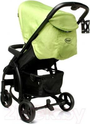 Детская прогулочная коляска 4Baby Atomic (зеленый) - вид сзади