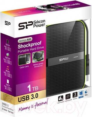 Внешний жесткий диск Silicon Power Armor A60 1TB (SP010TBPHDA60S3K) - упаковка