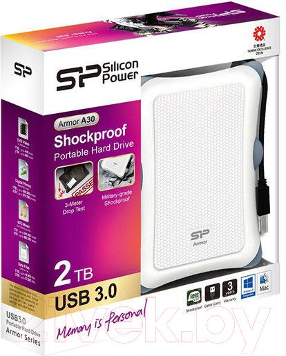 Внешний жесткий диск Silicon Power Armor A30 2TB White (SP020TBPHDA30S3W)