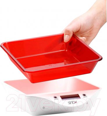Кухонные весы Sinbo SKS-4520 (красный) - съемная чаша