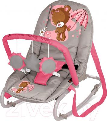 Детский шезлонг Lorelli Top Relax (Beige-Pink Bear) - общий вид