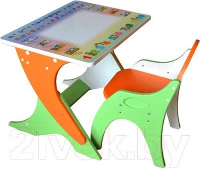 Комплект мебели с детским столом Tech Kids Фиксики 14-412 (эвкалипт и оранжевый) - общий вид