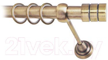 Карниз для штор Lm Decor Цилиндр 088 1р гладкий (антик, 2.4м)