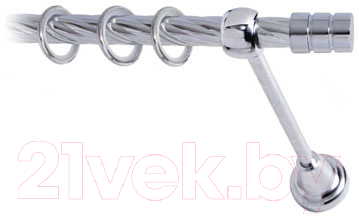 Карниз для штор Lm Decor Цилиндр 088 1р витой (хром, 4м)