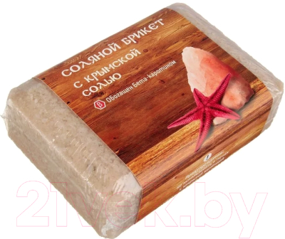 Соляной брикет для бани Соляная баня с Крымской розовой солью / СД-0003