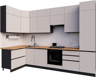 Кухонный гарнитур ВерсоМебель Эко-премиум 1.4х3.3 левая