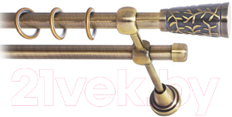 Карниз для штор Lm Decor Византия 066 2р гладкий (антик, 2м)