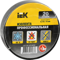 Изолента IEK UIZ-20-10-K02 (черный) - 