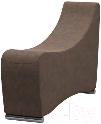 Подлокотник мебельный Woodcraft Монреаль правый вариант 11 (темно-коричневая замша)