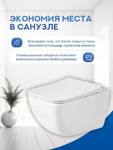 Купить Унитаз подвесной Amore di Mare Bacino Tornado P210-T  