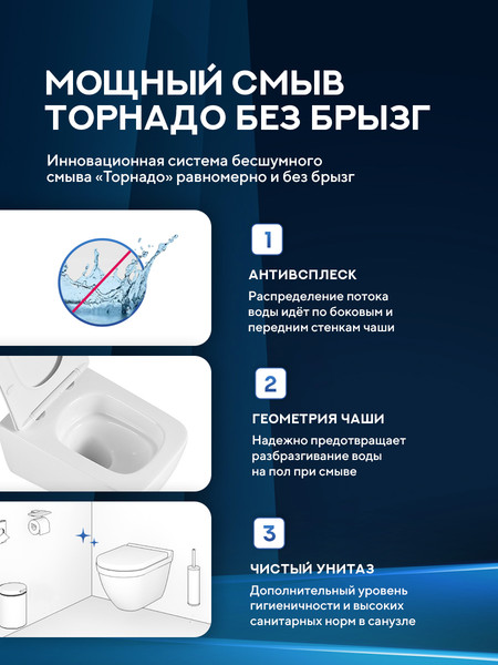 Купить Унитаз подвесной Amore di Mare Bacino Tornado P210-T  