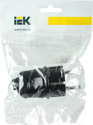 Изображение товара Вилка штепсельная IEK EVP10-16-01-K02 (черный)