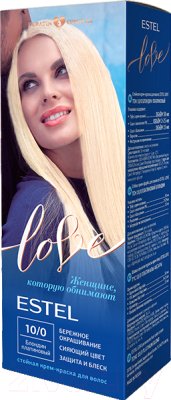 Крем-краска для волос Estel Love 10/0 (блондин платиновый)