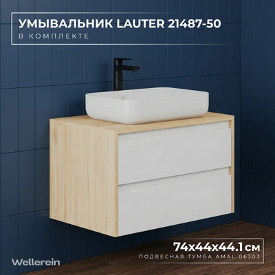 Тумба с умывальником Wellerein AMAL 06303 + Lauter 21487-50